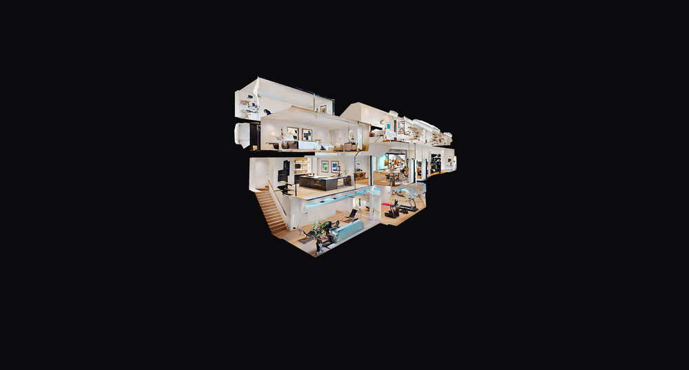 Matterport 3D tour dollhouse view